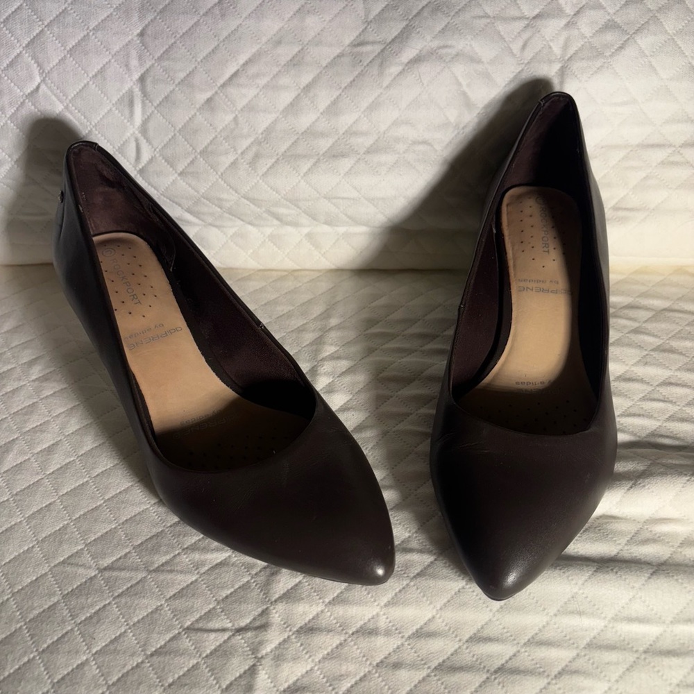 Rockport Dark Brown Pumps Medium High Heels with adiPRENE by Adidas for Comfort - Picture 8 of 16